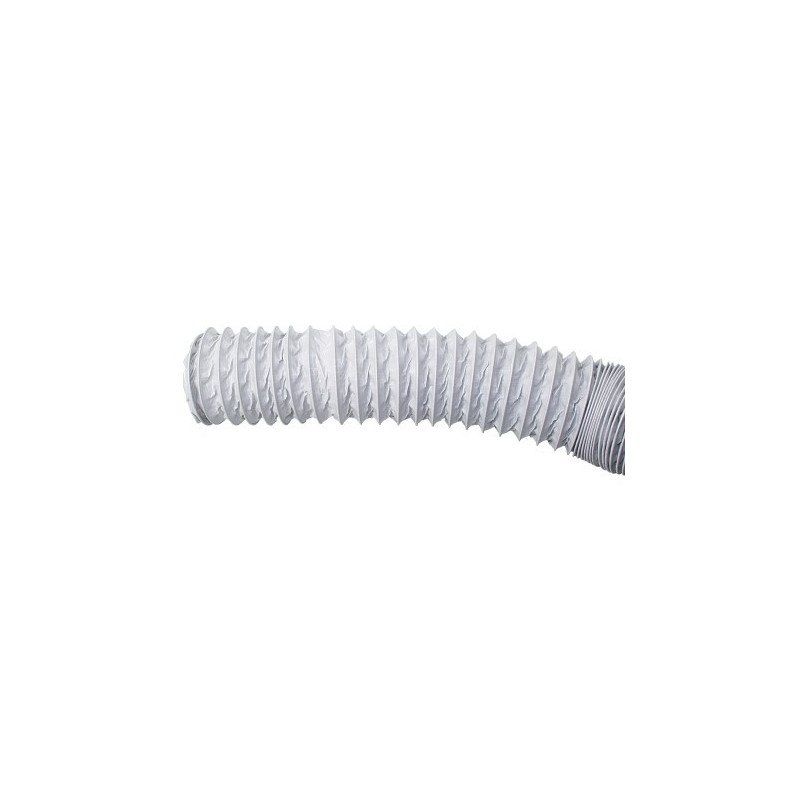 Lüftungsschlauch mit Stahlspirale PVC 75mm weiß 6m