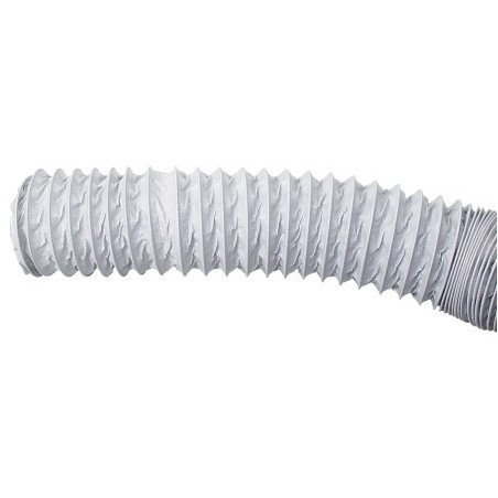 Lüftungsschlauch mit Stahlspirale PVC 75mm weiß 6m