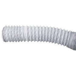 Lüftungsschlauch mit Stahlspirale PVC 100mm weiß 6m