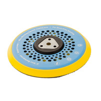 Schleifteller, gelocht 150mm mit Gewindeadaptern M8 + 5/16', mittel