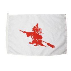 Spassflagge PES 300x450mm Fliegende Hexe