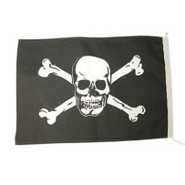 Spassflagge PES 400x600mm Pirat/Totenkopf