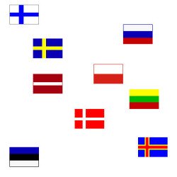 Signalflagge Nummer 8  30x45cm