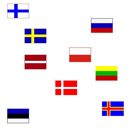 Signalflagge Nummer 8  30x45cm
