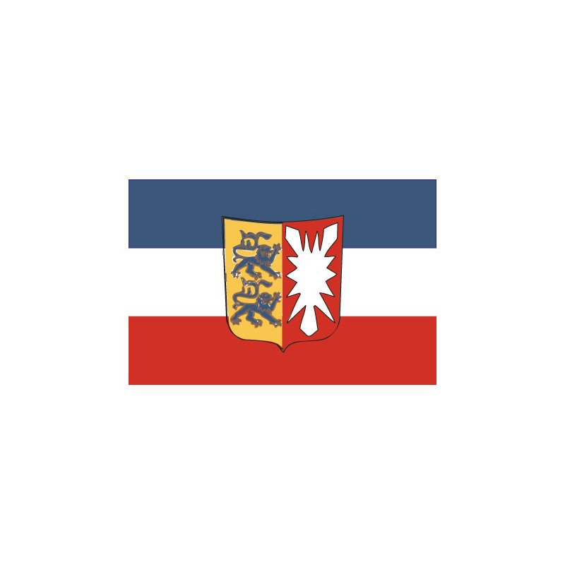 Bundeslandflagge PES 200x300mm Schleswig-Holstein (mit Wappen)