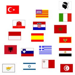 Nationalflagge PES 200x300mm Türkei