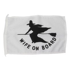 Spassflagge PES 200x300mm Wife On Board