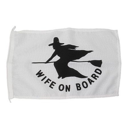 Spassflagge PES 200x300mm Wife On Board