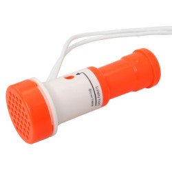Signalpfeife mit Bändsel Kunststoff orange/weiß