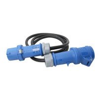 CEE Verlängerungskabel 230V 3-polig mit Stecker und Kupplung, 1,5m