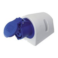 CEE Aufbau-Kupplung mit Klappe 230V 3-polig