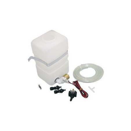 Wischwasseranlage mit Tank, Pumpe, Kabel, Schlauch, Spritzdüsen, Schalter