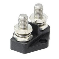 Sammelpunkt/Masseverteiler Nylon/Edelstahl/Ms M10 2-polig, Pin M10
