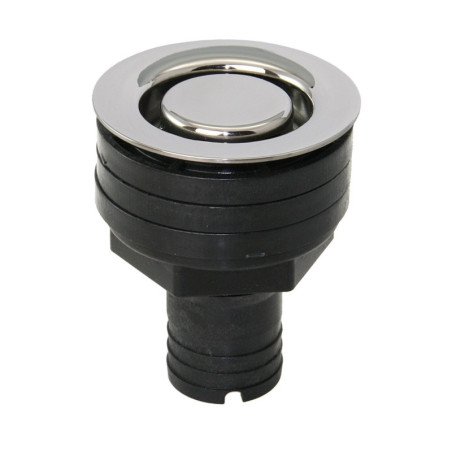 Decksablauf mit Edelstahlkappe POM für Schlauch 25mm