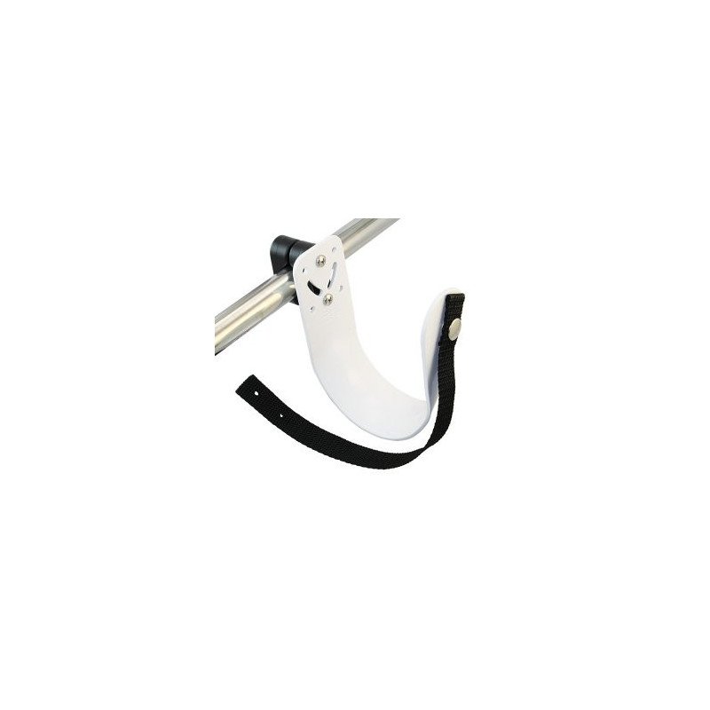 Rettungsring-Halter für Relingmontage Alu/Nylon für Rohr 25mm, weiß
