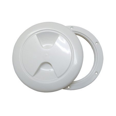 Inspektionsdeckel mit Schraubverschl., voll abdeckend PP 102mm weiß