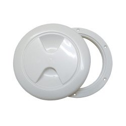 Inspektionsdeckel mit Schraubverschl., voll abdeckend PP 152mm weiß