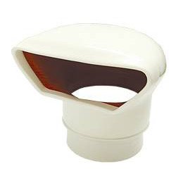 Lüfterhutze, flach PVC Höhe 100mm, Einbaumaß 76mm