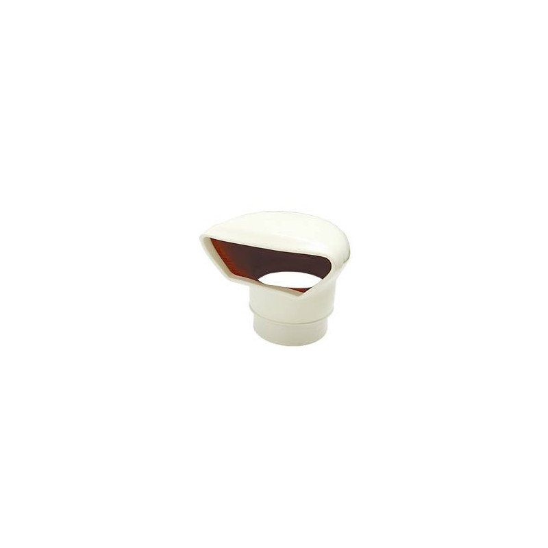 Lüfterhutze, flach PVC Höhe 100mm, Einbaumaß 76mm