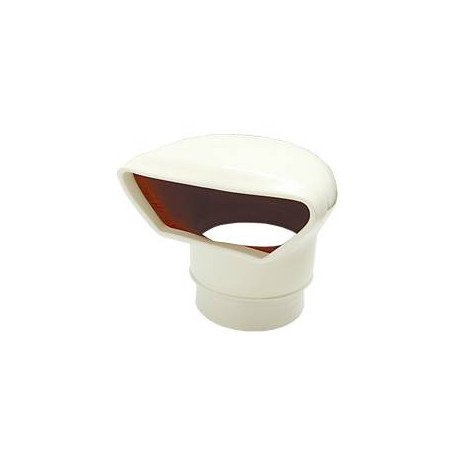 Lüfterhutze, flach PVC Höhe 100mm, Einbaumaß 76mm