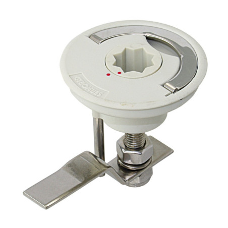 Bodenheber-Drehverschluss Nylon/GFK 75mm, mit Winsch-Antrieb