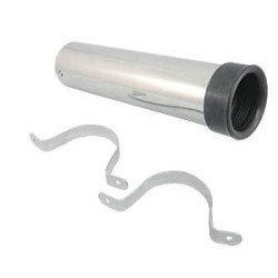Angelrutenhalter mit 2 Klemmschellen Edelstahl 229mm