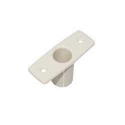 Rudergabelsockel für Einbau Nylon für Pin 19mm, weiß