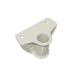 Rudergabelsockel für Kantenmontage Nylon für Pin 19mm, weiß