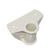 Rudergabelsockel für Kantenmontage Nylon für Pin 19mm, weiß