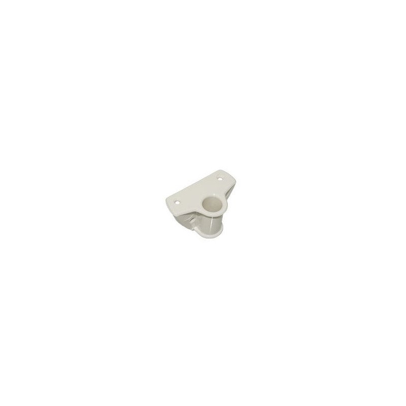 Rudergabelsockel für Kantenmontage Nylon für Pin 19mm, weiß