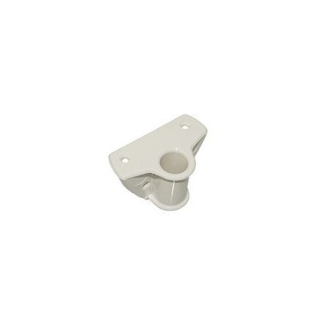 Rudergabelsockel für Kantenmontage Nylon für Pin 19mm, weiß