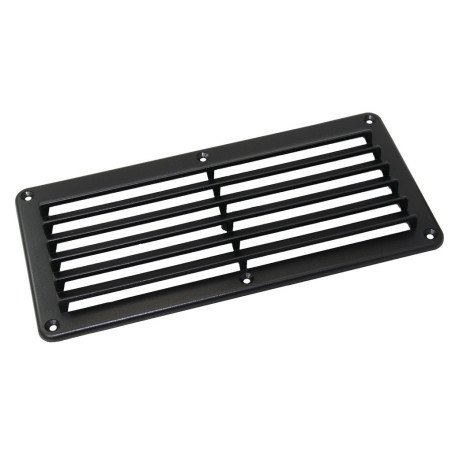 Kiemenlüfter, rechteckig ABS 261x125mm, 2x6 Schlitze, schwarz