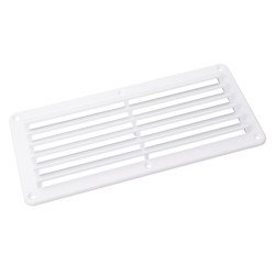 Kiemenlüfter, rechteckig ABS 261x125mm, 2x6 Schlitze, weiß