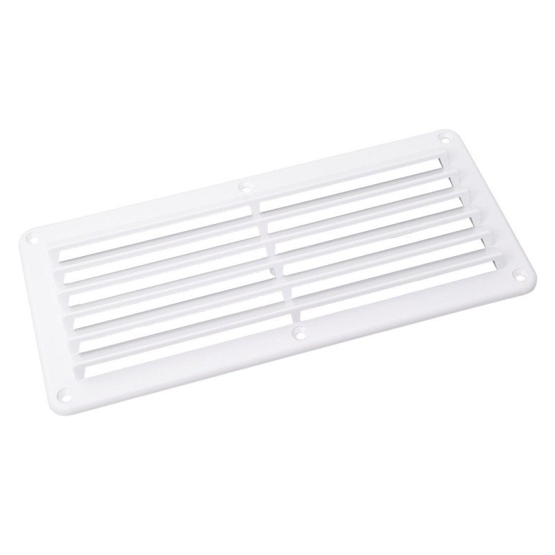 Kiemenlüfter, rechteckig ABS 261x125mm, 2x6 Schlitze, weiß