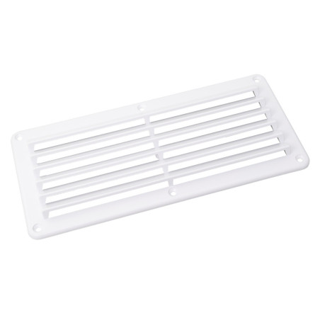 Kiemenlüfter, rechteckig ABS 261x125mm, 2x6 Schlitze, weiß