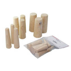 Leckpfropfen-Set, konische Not-Stopfen Holz 19-50mm 9St.