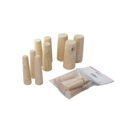 Leckpfropfen-Set, konische Not-Stopfen Holz 19-50mm 9St.