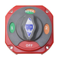 Batteriewahlschalter 12/24V 230A rot/grau