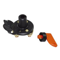 Batterieschalter 12/24V 75A schwarz/rot mit Abdeckkappe