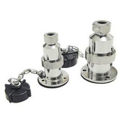 Deckverbinder mit Stecker und Dose MsCr 12V 5A 2-polig