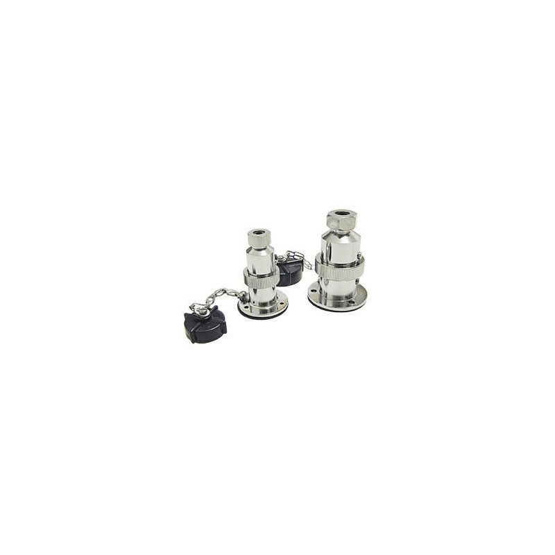 Deckverbinder mit Stecker und Dose MsCr 12V 5A 2-polig