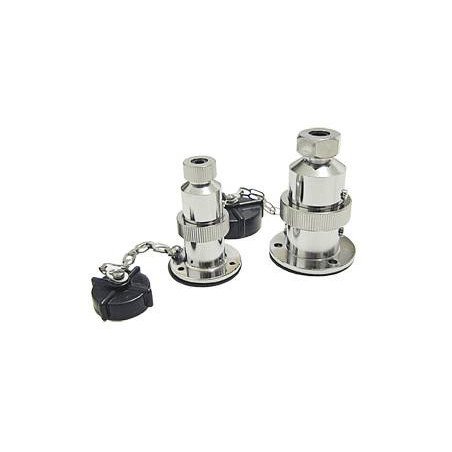 Deckverbinder mit Stecker und Dose MsCr 12V 5A 2-polig
