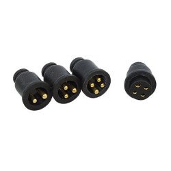 Steckverbinder mit Stecker und Sockel Neopren 10A 2-polig
