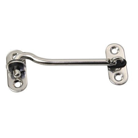Sturmhaken, klapperfrei Edelstahl/Gummi 64mm
