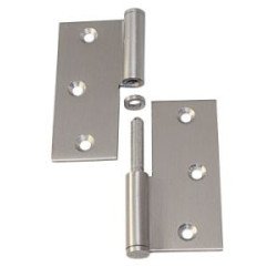 Türscharnier, gestanzt, aushebbar A2 90x90x2,5mm links