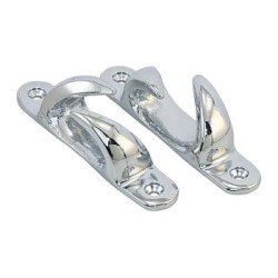 Lippklampe, überlappend MsCr 78mm, für Seil 10mm Paar