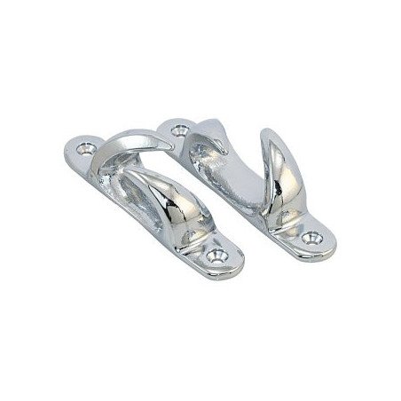 Lippklampe, überlappend MsCr 78mm, für Seil 10mm Paar