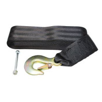 Trailerwindengurt mit Haken Stahl/Nylon 50mm 7,6m schwarz