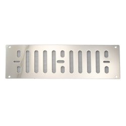 Lüftungsschieber-Grundplatte mit Fliegengitter A2 229x76mm