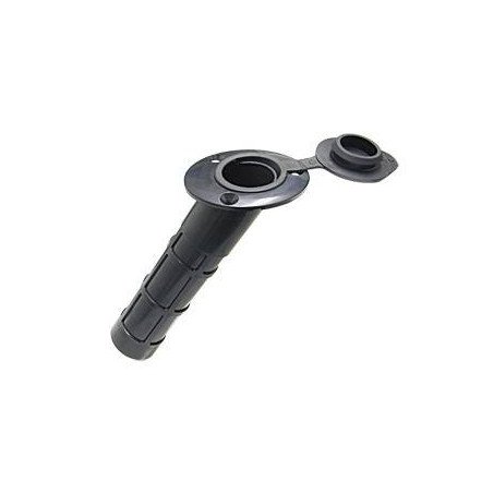 Angelrutenhalter für Einbau 60° ABS 250mm, mit Gummi-Kappe